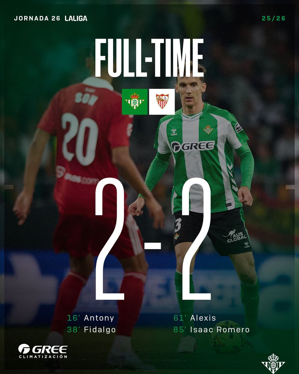 Atentos a la afición del Betis:

Minuto 1: “Silencio”

Minuto: 16: “A Segundaaa oeeee”

Minuto 37: “Júnior quedateee”

Minuto 62: “Silencio”

Minuto 85: “Cementerio”

😂😂😂