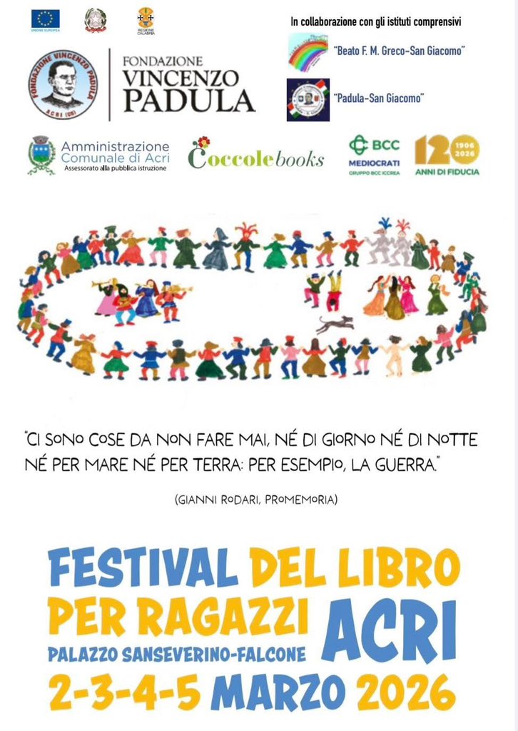 Inizia domani la decima edizione della festa del Libro di Acri #PremioPadula