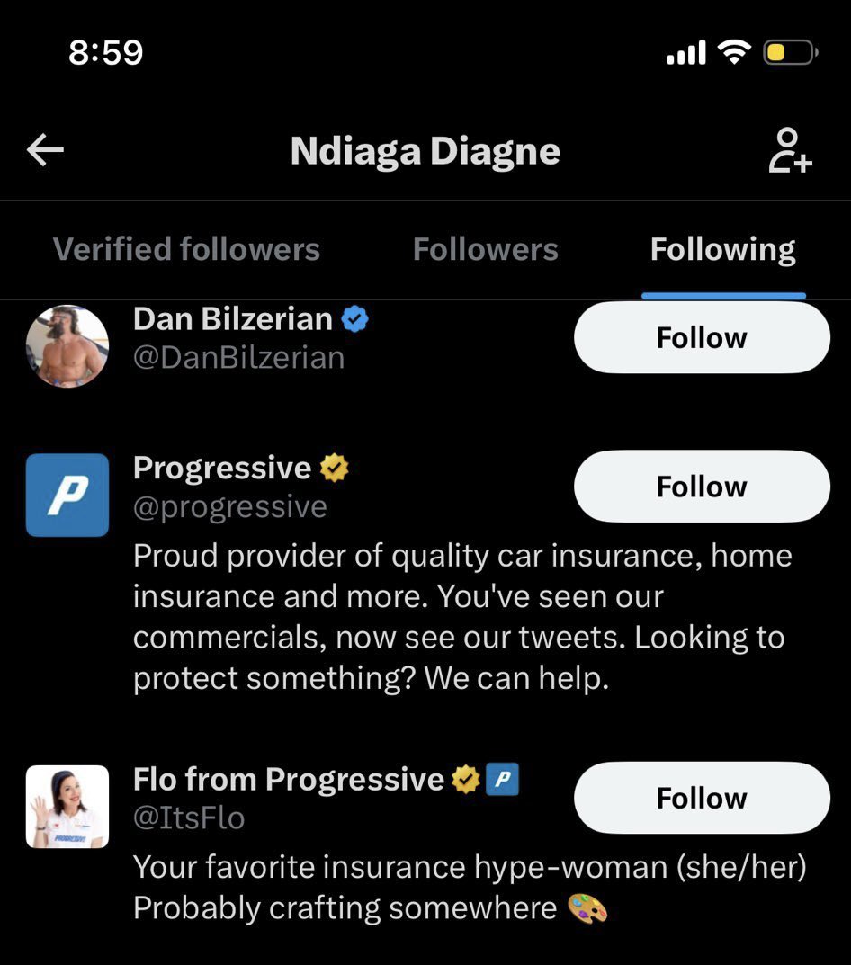 A88471733's tweet photo. @PerryALPHA The Texas shooter was following Flo from progressive. https://t.co/Gcrn5q9plv