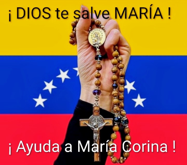 Es dura la nueva escena de MARIA CORINA.  Por ello, en ORACION de ROSAS, con Rosario en Mano  te pedimos MARIA MADRE DE MISERICORDIA ¡ AYUDALA !  ¡ AYUDALA a recorrer el CAMINO HASTA EL FINAL !  AMÉN🙏