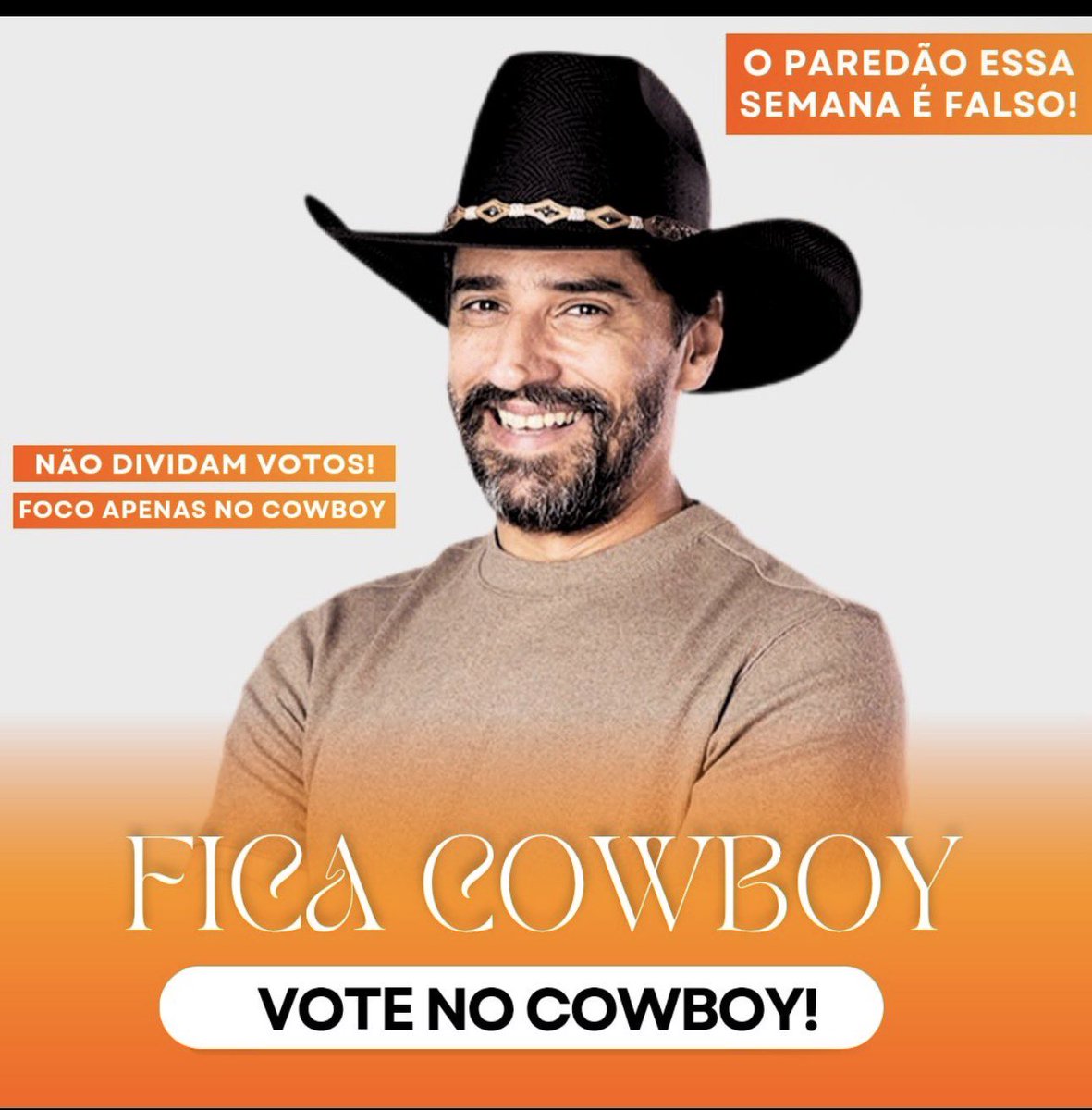 PRONTO VCS ME CONVENCERAM,irei dar meu nome novamente nesse paredão pelo meu fav <a href="/AlbertoCowboy/">Alberto Cowboy 🤠</a> 
Agora é pra votar,sem divisão de votos 🆗 pq eu sou dessas.
É a última vez q darei palco pros idiotas e palhaços do Dourado e Tadeu!
#BBB26