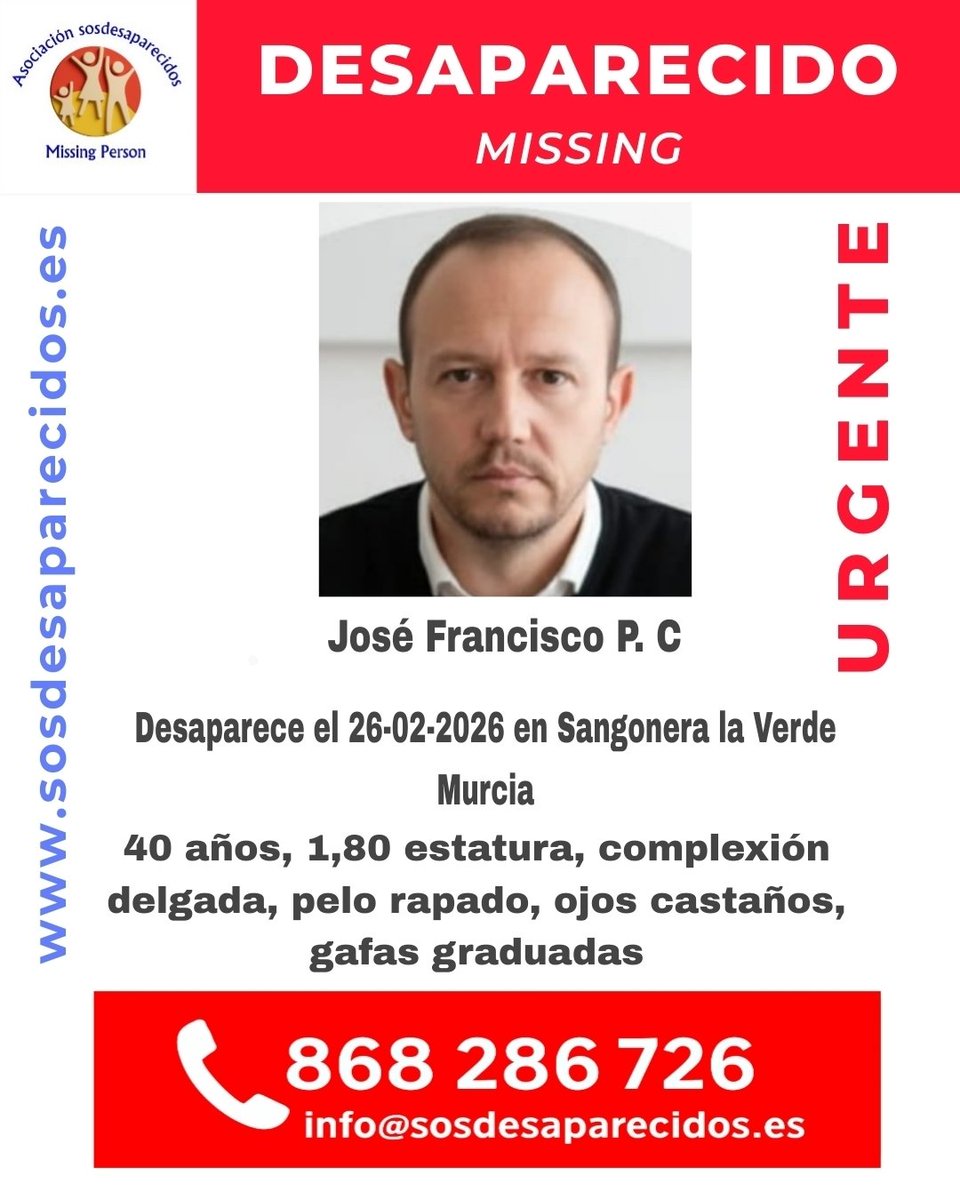 🆘 DESAPARECIDO
#Desaparecido #Missing #España #sosdesaparecidos #Sangonera #Murcia
Fuente: sosdesaparecidos
Síguenos <a href="/sosdesaparecido/">ALERTA DESAPARECIDOS</a>