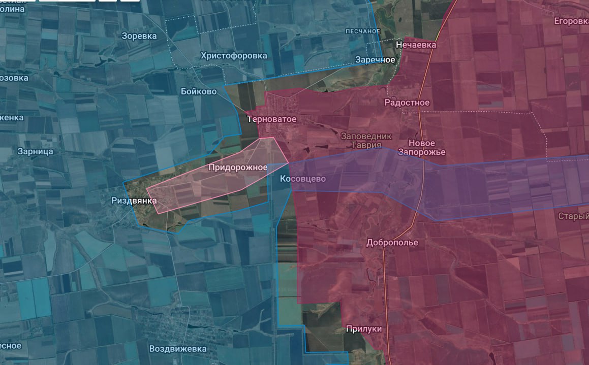 ChurchillFella's tweet photo. Ukrainian warriors have broken through the orcs' defense lines to the east from Ternovate, Zaporizhzhia front. Pray for Ukraine. https://t.co/US4yCtoG5T