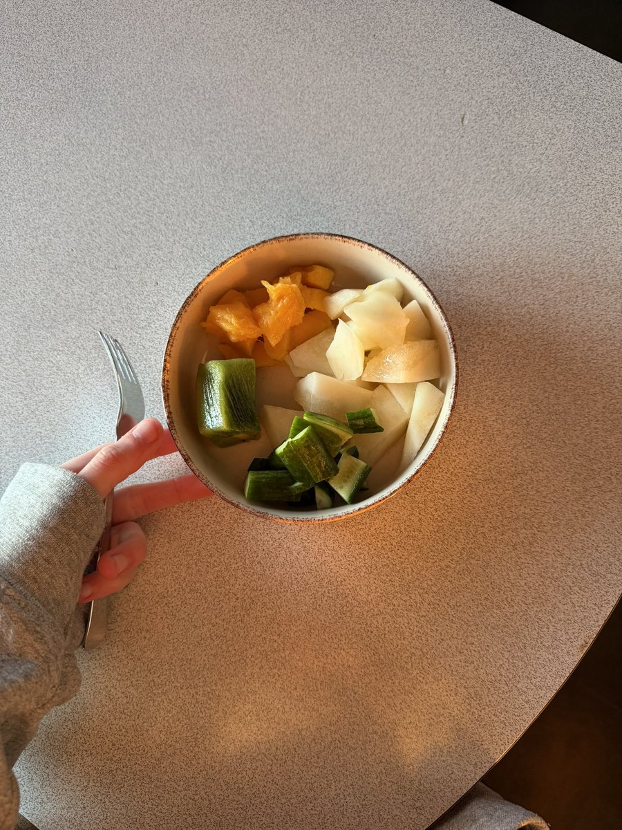 MYBR0KENVE1NS's tweet photo. cal estimates?? 
its mango, honeydew, kiwi and cucumber 
#edtwt #ricecakestwt #shedtwt #cals #wl https://t.co/hxHitrf2gw