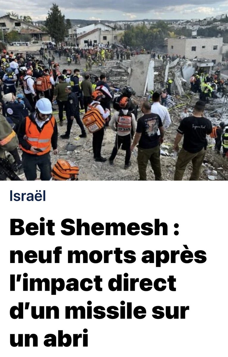 Samlev613's tweet photo. 💔 Aujourd’hui à Beit Shemesh, neuf civils ont été tués par un missile.

Des familles brisées.
Des vies fauchées en quelques secondes.

Et pendant que le sang coule en Israël, certains comme LFI trouvent encore le moyen de détourner le regard quand les victimes sont israéliennes. https://t.co/AX6BQRqV9J