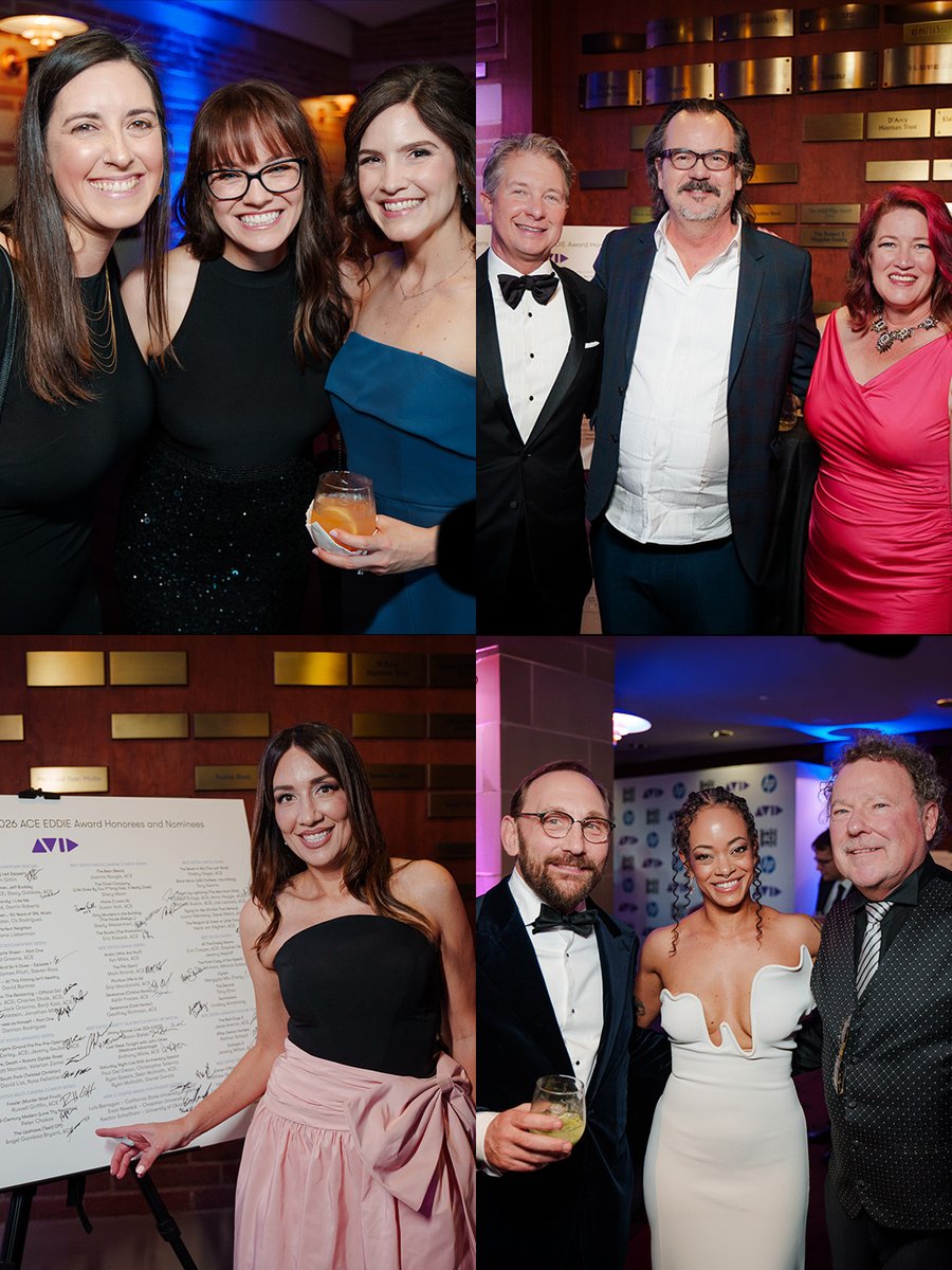 Avid's tweet image. We're celebrating the editors honored at the 76th ACE Eddie Awards—recognizing the extraordinary artists who shape the films, television shows, and documentaries we love, and underscoring the essential power of editing in storytelling.

#acefilmeditors #hp #postproduction #avid