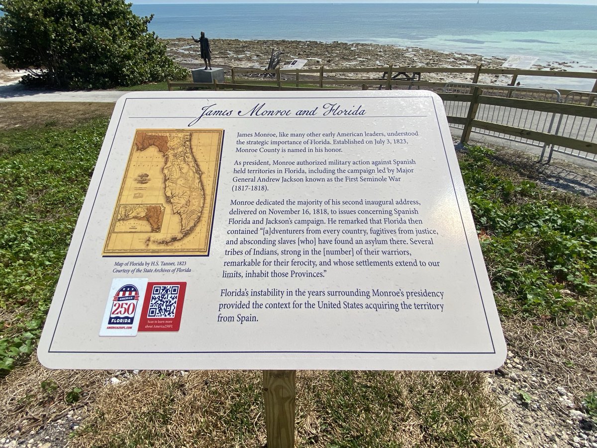 RacingToDisney's tweet image. I finally had a chance to stop and see the President James Monroe statue near Bahia Honda State Park. #KeysLife #MonroeCounty 🇺🇸
