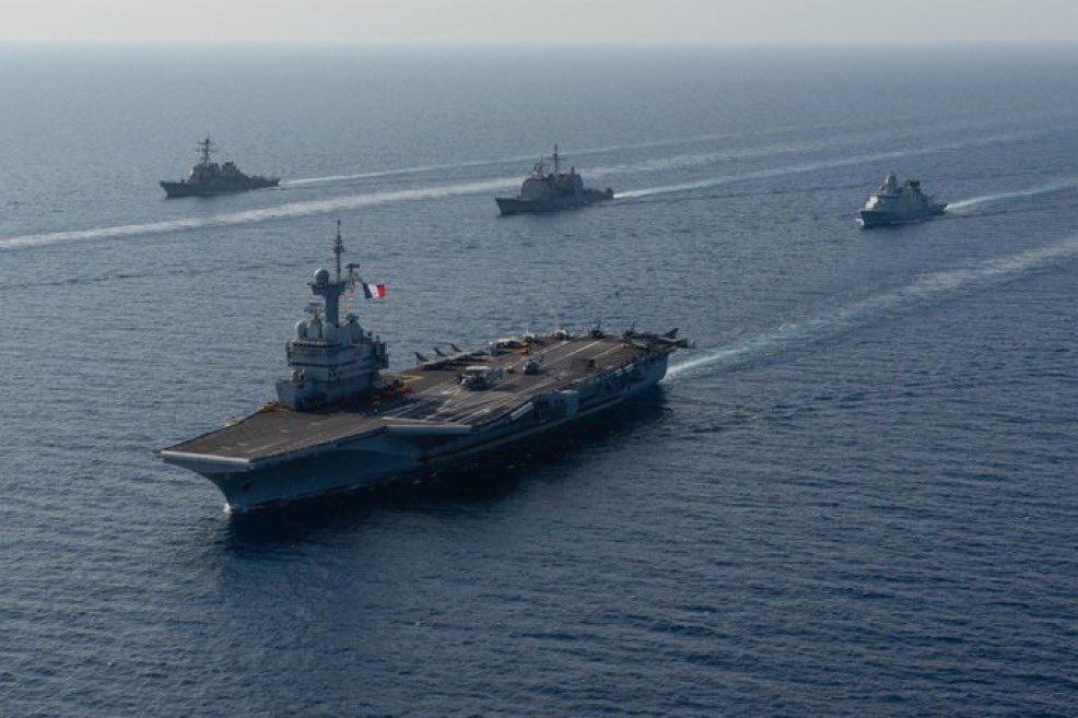 💥BREAKING: 🇫🇷 France deploys Charles de Gaulle carrier strike group to ...