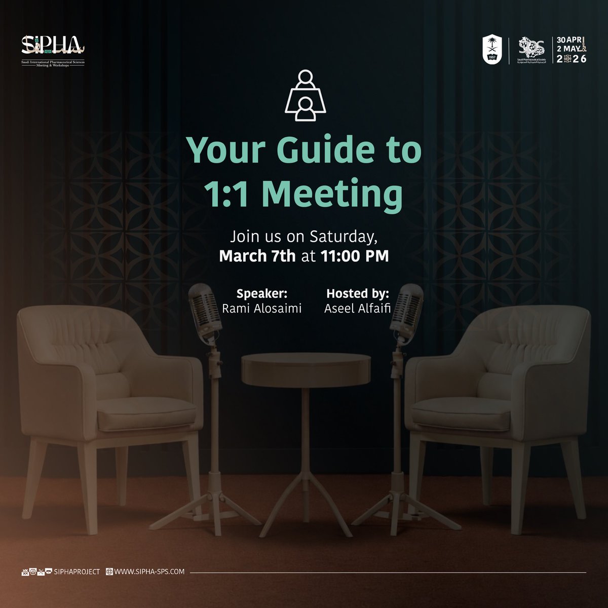 Join our upcoming Space to explore 1:1 Meeting and everything related to this experience✨

Save the date and stay tuned 🗓️
#SIPHA26

x.com/i/spaces/1yJAP…