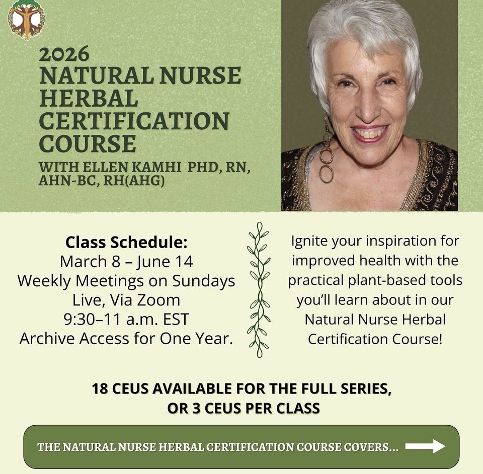 REGISTER HERE: holisticlivingschool.org/product/natura…  18 CEU are available. 4-part series designed   for beginner to advanced levels. From the basics of herbal medicine, the importance of the botanical names for plants,  common herbal “first-aid” and  integrate plants into your life.