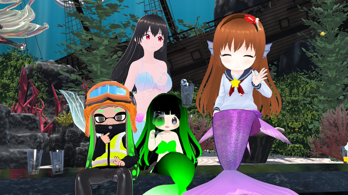 アルゴノート #vrc_mermaid Forget to post my mermaid bar visit. I
