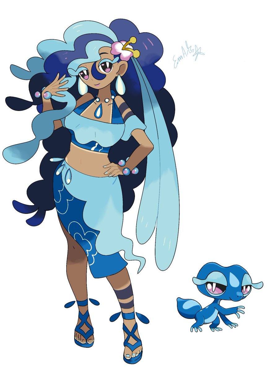 Gecqua inspired pokemon trainer!

#PokemonWindsWaves #Pokemon #PokemonDay #pokemonfanart #Gecqua