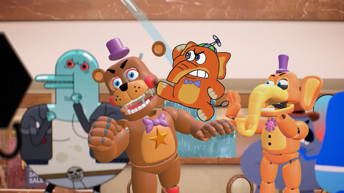 bayronxd77's tweet photo. Fight! #TheAmazingWorldOfGumball #fnaf https://t.co/SLmNCaV5cH