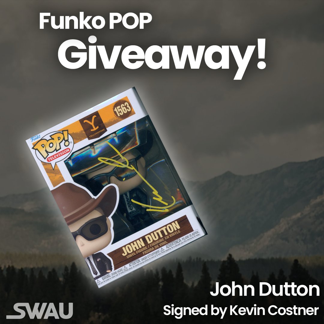 Yellowstone fans, listen up! 🏔️

Don’t miss out on a chance to win this amazing John Dutton Funko Pop signed by Kevin Costner!

Here are the rules ⬇️

To enter:
• Follow <a href="/swau_official/">SWAU</a>
• Like this post
• Repost this post for an extra entry
• Tag one friend per REPLY for extra