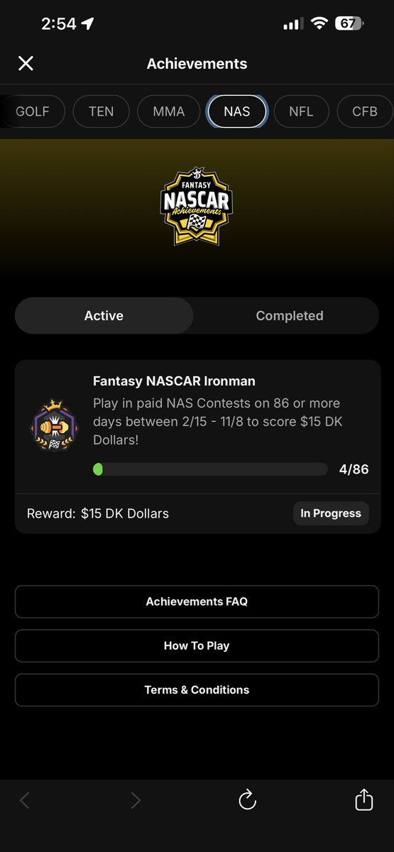 klapjr's tweet photo. @ifantasyrace Maybe. I only have this. And only these 4 sports to actually look at the achievements https://t.co/npHa2PYuu1