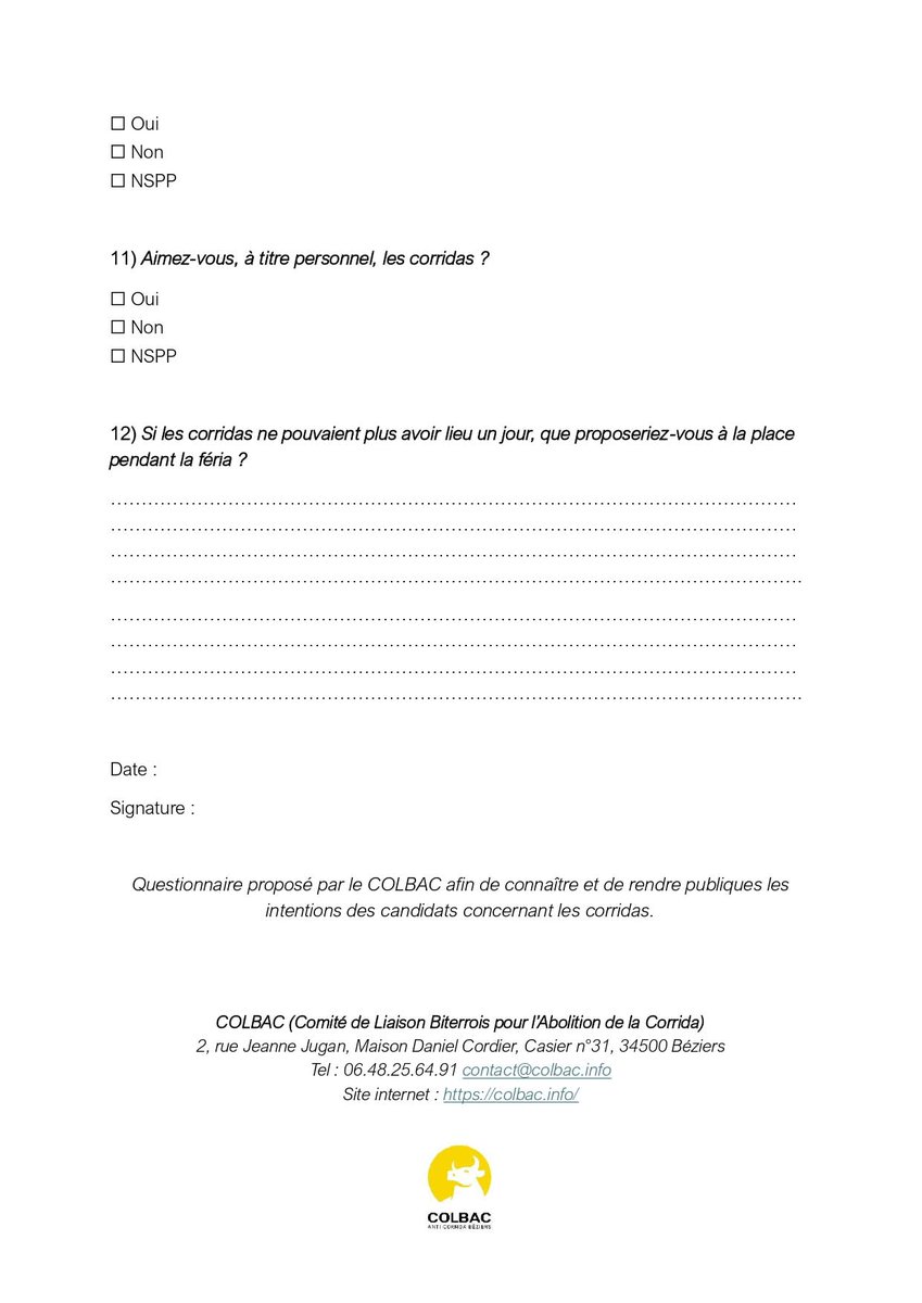 COLBAC Anti Corrida Béziers tweet media