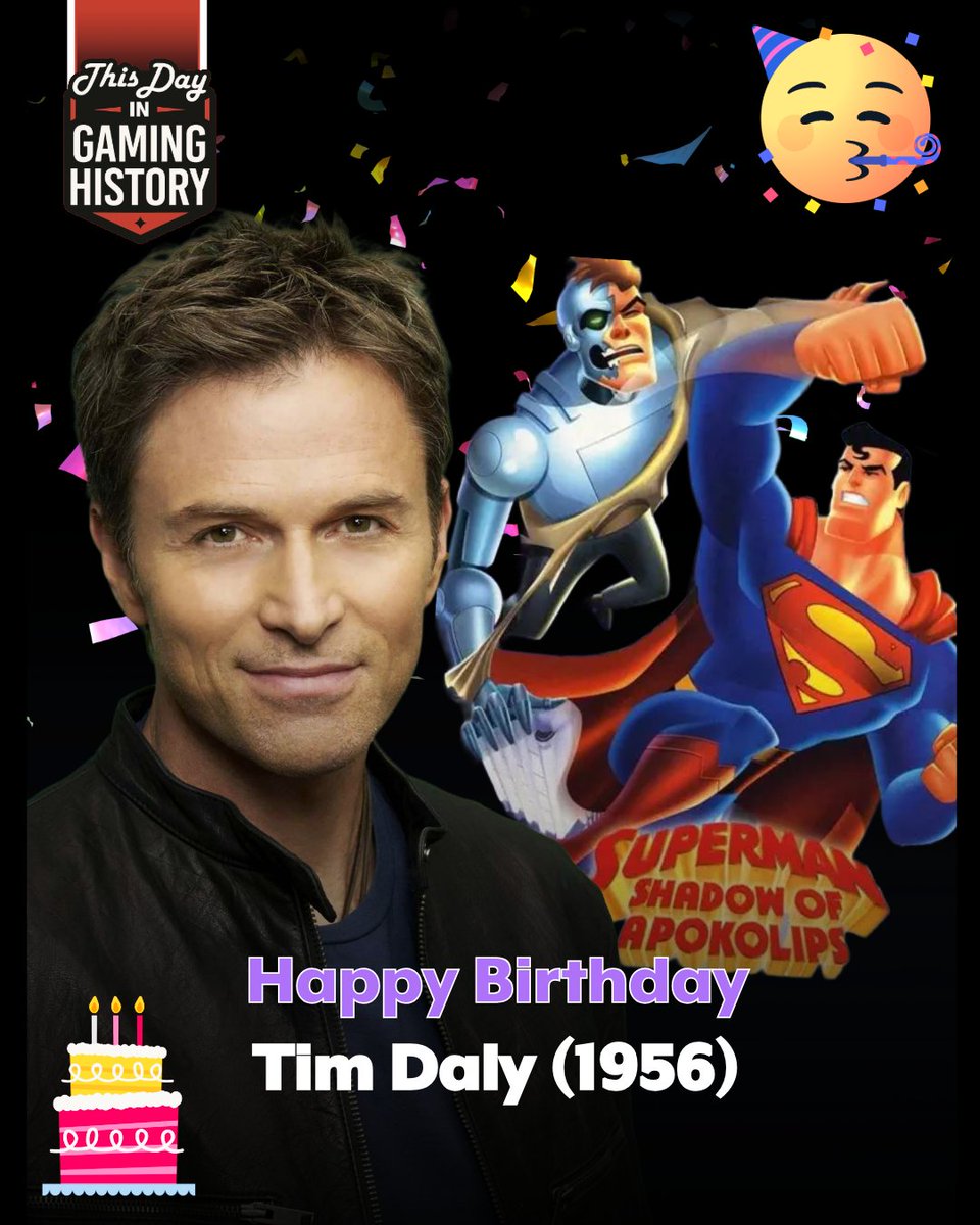 ThisDayGaming's tweet image. Happy 70th Birthday to Tim Daly! 🦸‍♂️🎙️

Born today in 1956, Tim Daly's iconic Superman voice soared through Superman: The Animated Series, Shadow of Apokolips game, &amp;amp; Justice League films—Man of Steel heroism that defined 90s/00s gaming animation!

#TimDaly