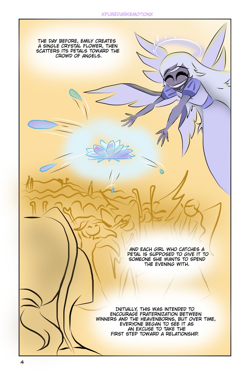 LoveKunoichi's tweet photo. “All words” Page 3 &amp; 4 ❤📷 
#hazbinhotel #hazbinhotelcomic #HazbinHotelOC #HazbinHotelMichael #comic https://t.co/2sRahSB53J