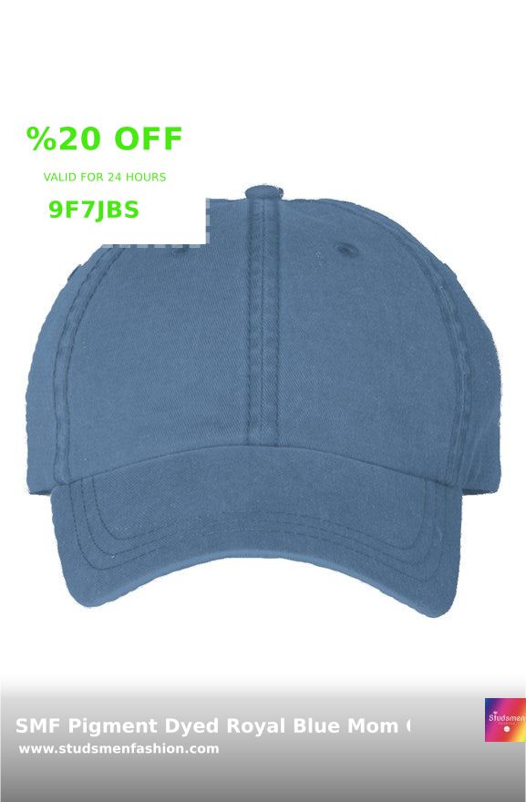 Say hello to effortless style with our SMF Pigment Dyed Royal Blue Mom Cap! 🎨🧢 Perfect for any look with its unisex fit, ponytail-ready buckle, &amp; vibrant colors. Handmade for the eco-conscious fashionista! Get yours today for $39.99 👉 studsmenfashion.com #studsmenfashion