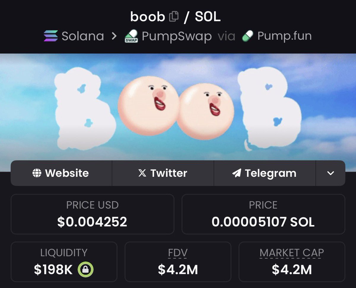 one of your last chances bidding $boob sub 10m 

it will be faster than you blink

wait for it
