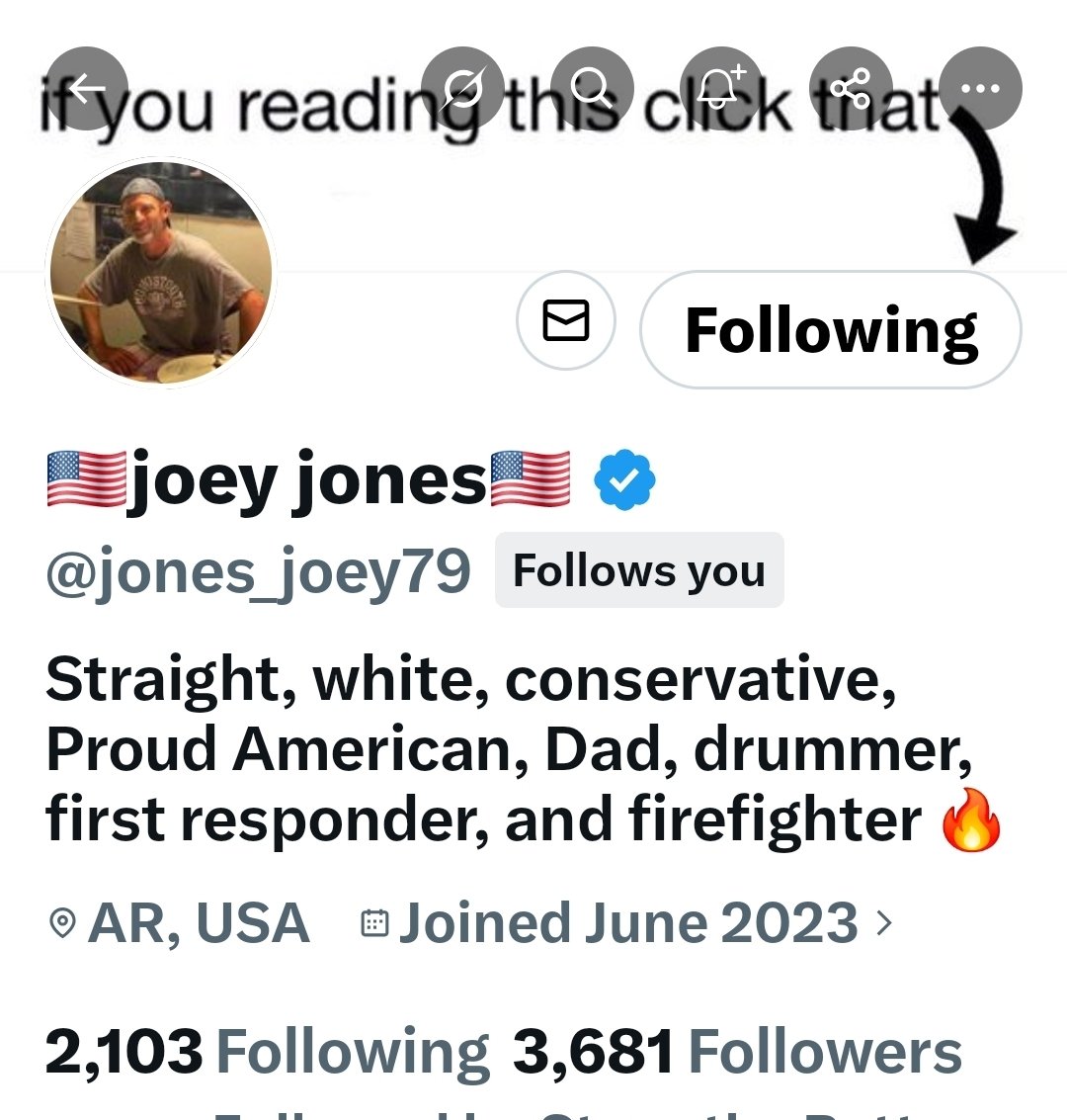 Joey is pushing for 5000,let's get him some followers!!
Follow and repost!!!
<a href="/jones_joey79/">🇺🇲joey jones🇺🇲</a>