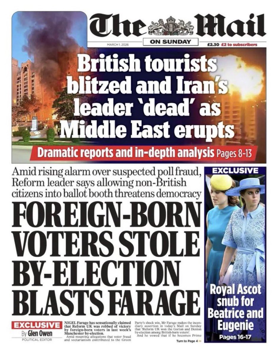 My eldest two children (of four) were both born in Slovenia… because I worked there for a few years.

Both are British citizens and went through the British school system. 

Dear <a href="/DailyMail/">Daily Mail</a> &amp; <a href="/Nigel_Farage/">Nigel Farage MP</a> 

- do you think my kids shouldn’t have a vote? Are their votes… theft?