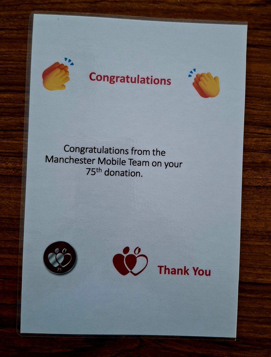 AliNewt5's tweet photo. #NHS1000miles 
Donation no: 75 today 
@GiveBloodNHS https://t.co/M518hazNRr