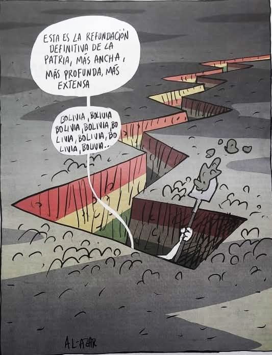 el diario la razón -alineado ahora con los sectores empresariales de santa cruz- ha despedido a alejandro salazar. hoy ha salido a las calles por primera vez en años sin el trabajo de "al-azar".  la voz crítica de alejo (contra todos los gobiernos) molestaba, molesta y molestará.