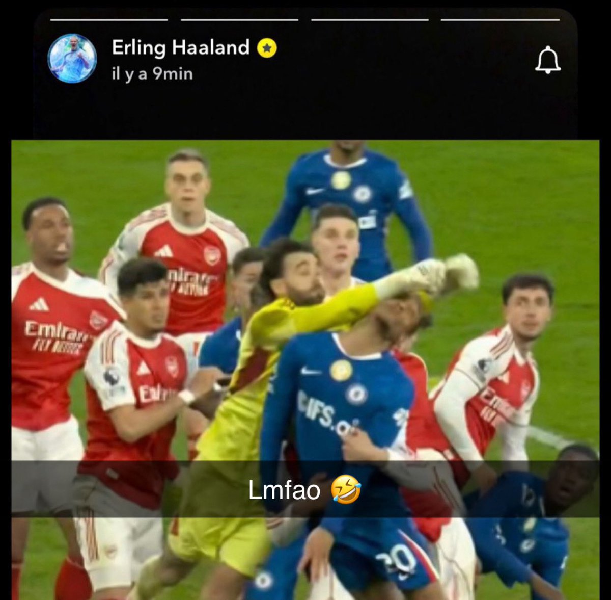 📲 Erling Haaland on Snapchat 

“Lmfao”