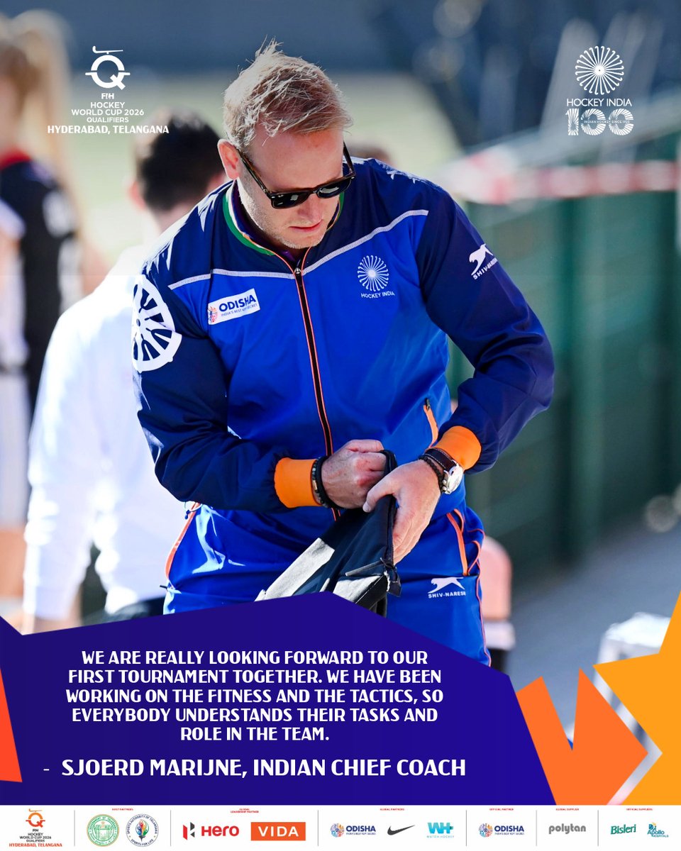 Old memories, new beginnings! ✨

Chief coach Sjoerd Marijne reunites with the Women in Blue as they gear up for the first campaign of the year! 🇮🇳 🏑 

🗓️: March 8-14 
🏟️: Gachibowli Stadium, Hyderabad 
📺: Star Sports Khel &amp; JioHotstar

#HockeyIndia #IndiaKaGame #HWC2026