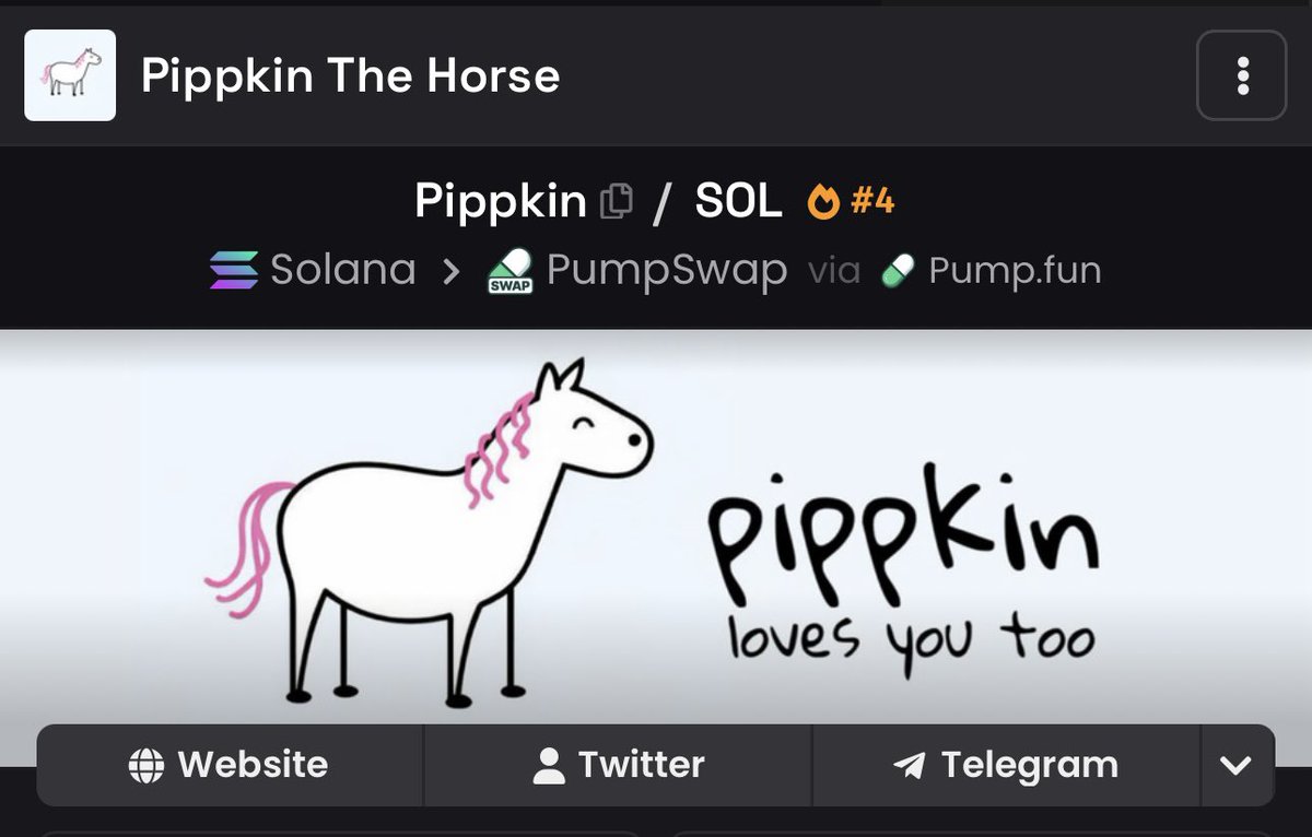 $Pippkin lookin good up there at #4 on dex. Next stop #1. Then the breakout will happen with mass FOMO.