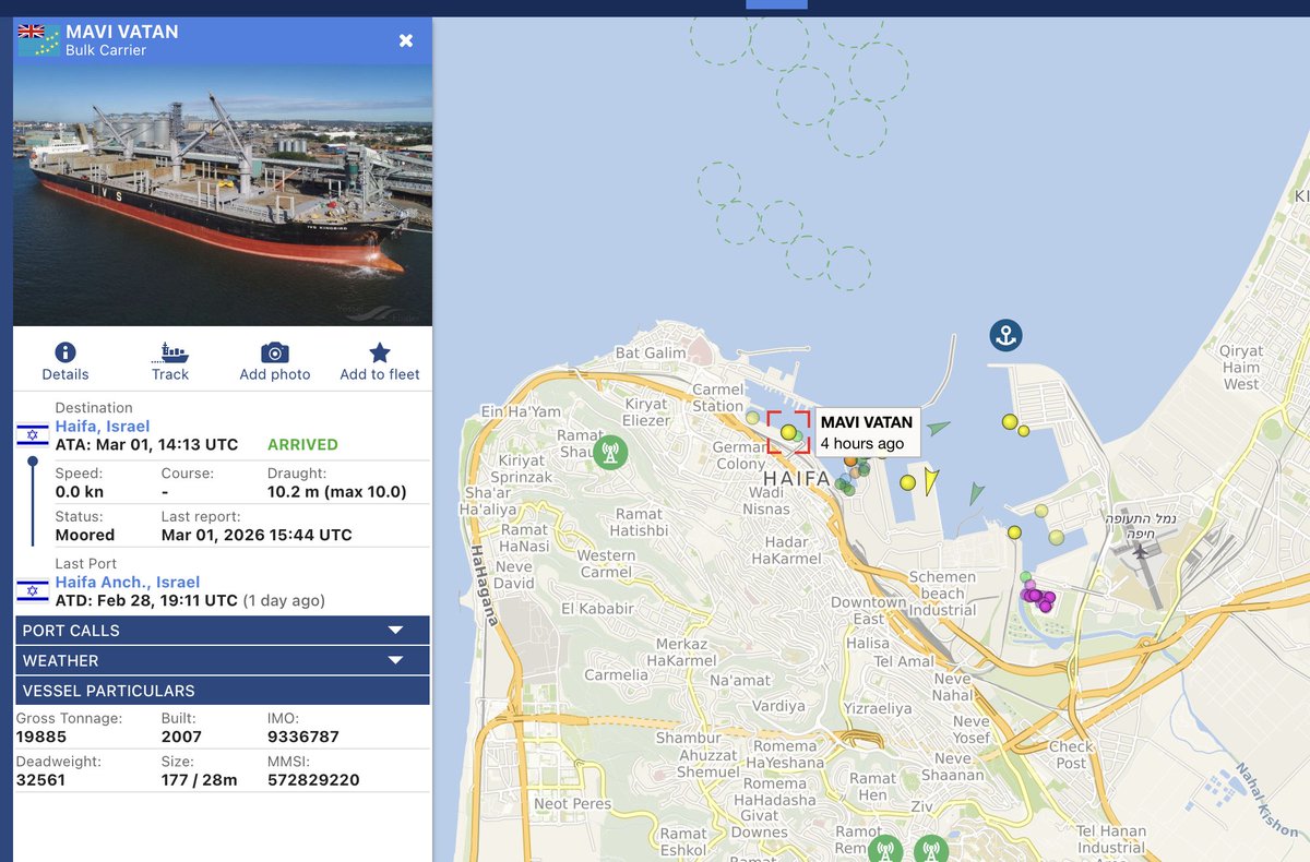 Bu esnada Hayfa limanında bakın kimi görüyoruz!