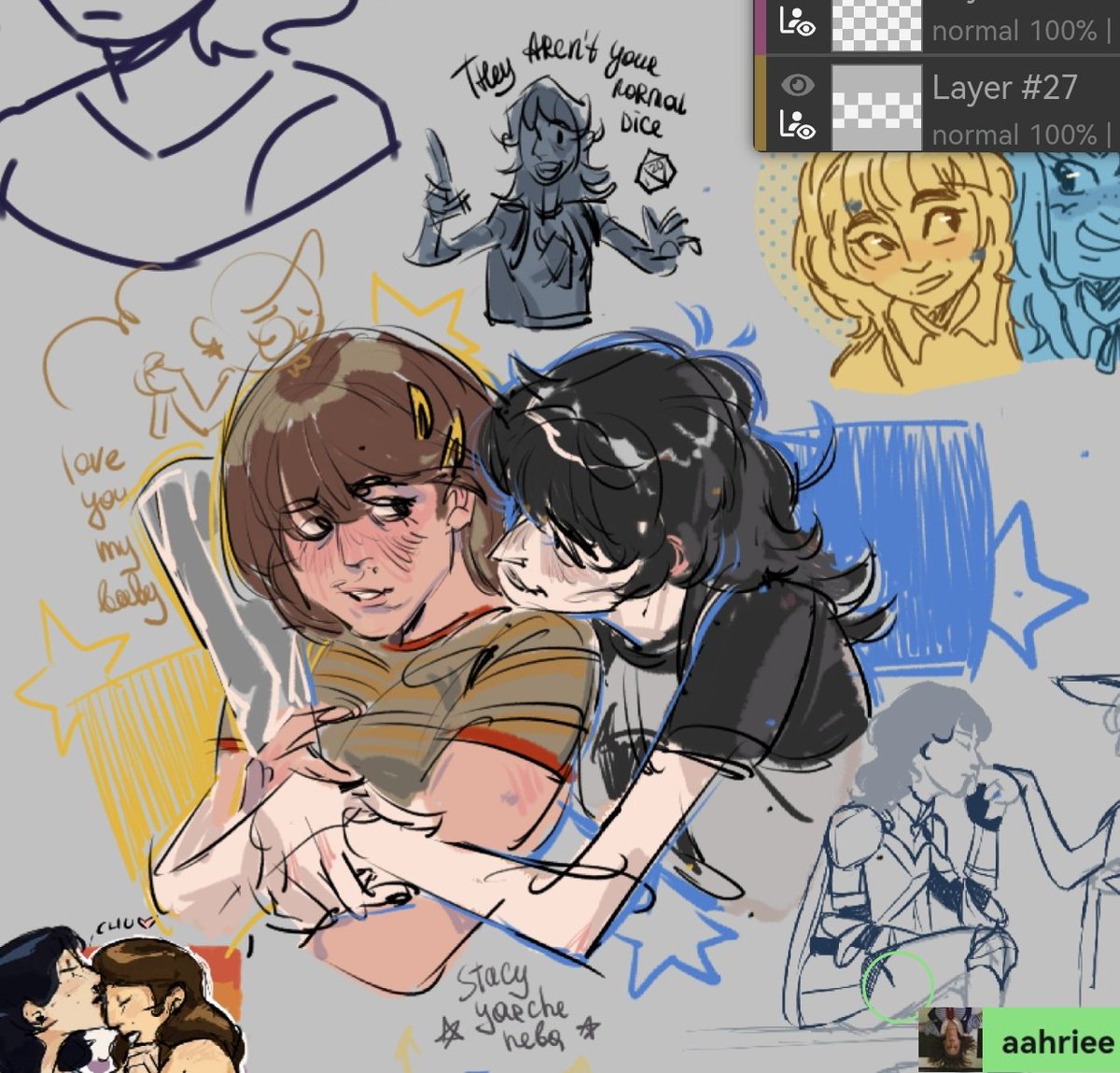 Art from today's magma session 
Thanks to <a href="/kidovna/">bhavna🌿</a> 
.
#lesbyler #byler #mikewheeler #willbyers #StrangerThings