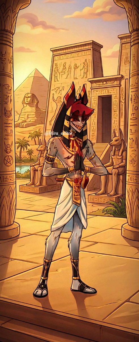 Mira_magic_'s tweet photo. Alastor in Ancient Egypt.❤️🏜️
#HazbinHotel #Alastor #HazbinHotelEdit #AlastorEdit #RadioDemon #Vivziepop #AncientEgypt #Anubis #Mythology #Crossover #EgyptianAesthetic #FanArt #Fyp #ForYou #Trending #ViralEdit #AnimationEdit #DigitalArtist https://t.co/h6pVPIlp4C