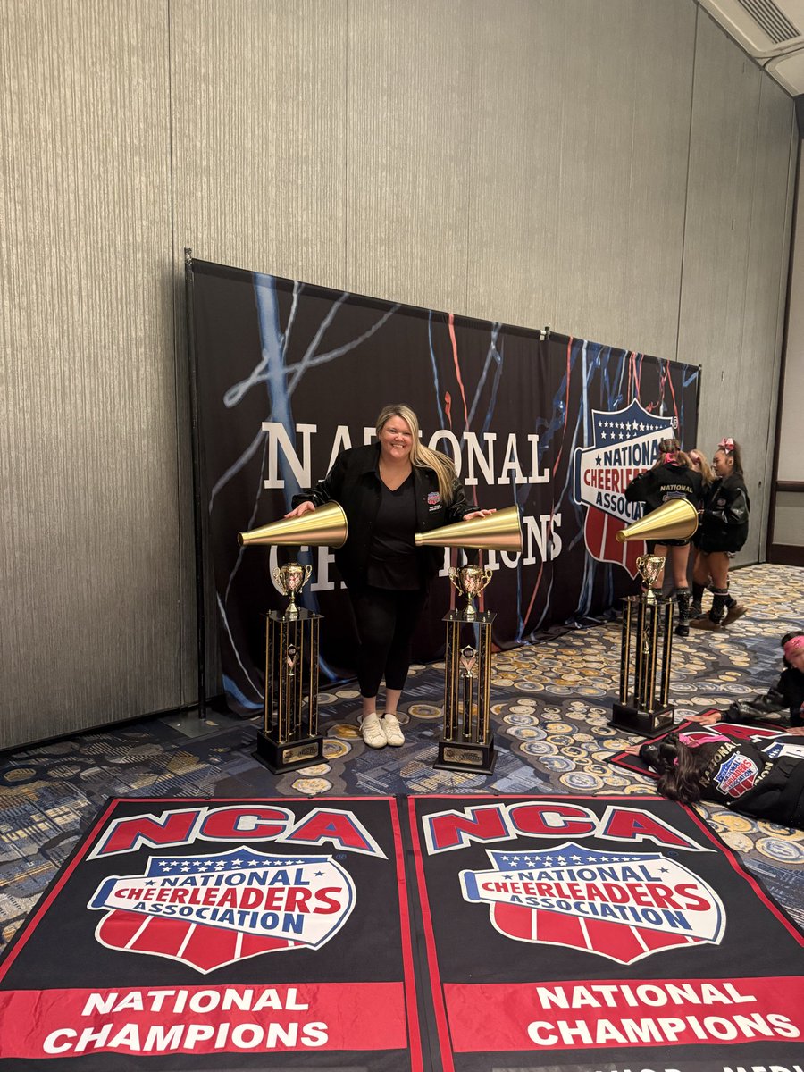 Whats cooler than winning 1 NCA title this mornin?  WINNING 2 of course ❤️‍🔥. Proud of all my babies.