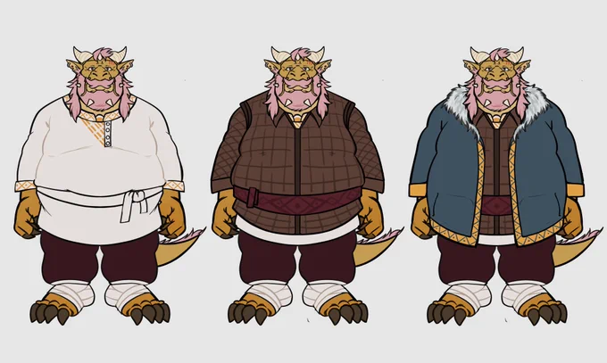 character sheet comm for Nayn chubby old dragon