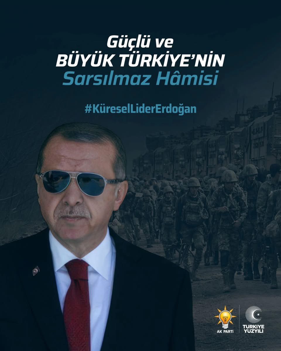 Devletimiz güçlü LİDERİMİZ KARARLI milletimiz güvende.

<a href="/RTErdogan/">Recep Tayyip Erdoğan</a> 
<a href="/Akparti/">AK Parti</a> 

#KüreselLiderErdoğan