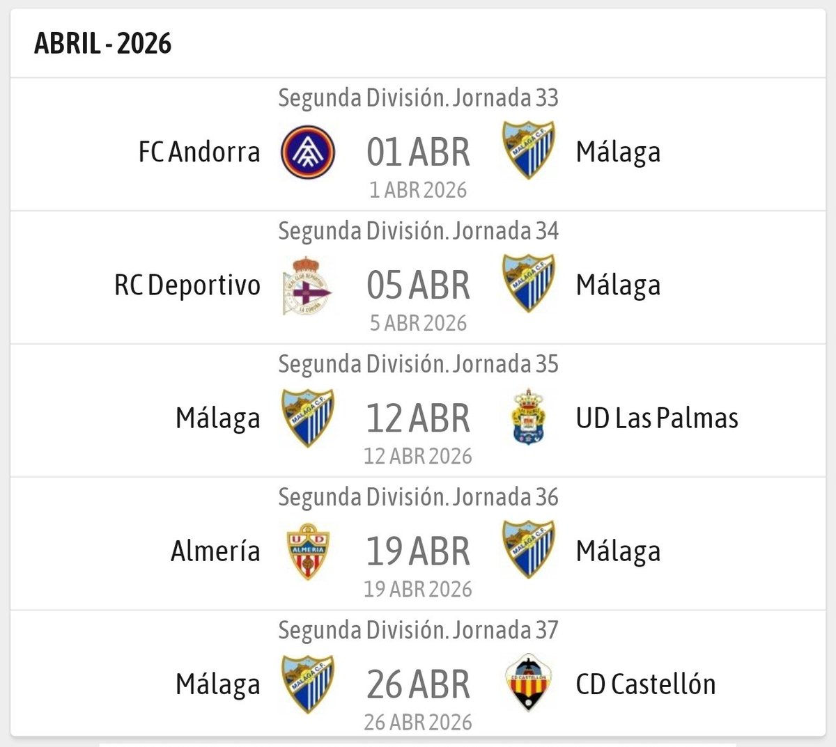 -¿Nos vamos de casa rural en abril? 
- Lo siento, tengo el mes ocupadísimo intentando ascender a 1ª División.