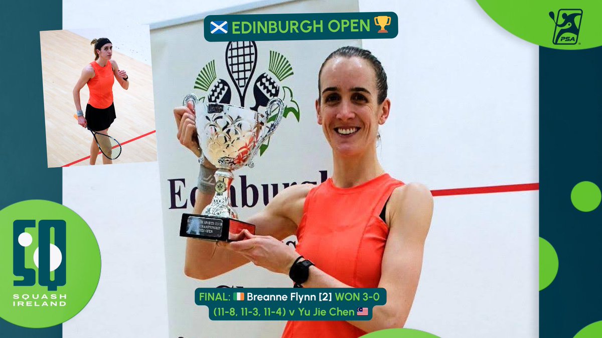 Squash_Ireland's tweet photo. Our PSA No.108 from Sutton has convincingly won her final in Scotland against the No.180 from Malaysia... 🎉 #squash #squashireland #stepintosquash #irishsport #ireland https://t.co/TilmGGHRTE