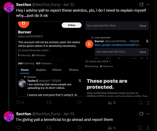 HBaranTheCat's tweet photo. Harassed by Sect1on? This nigger furry slut accuses whites of grooming kids, deletes posts like a coward, and obsesses over exes. "I deleted my post ya pedophile lol" – typical subhuman behavior. Block the nigger-loving trash! #AryanPride #FurryDegens https://t.co/G6mqOWGzC8