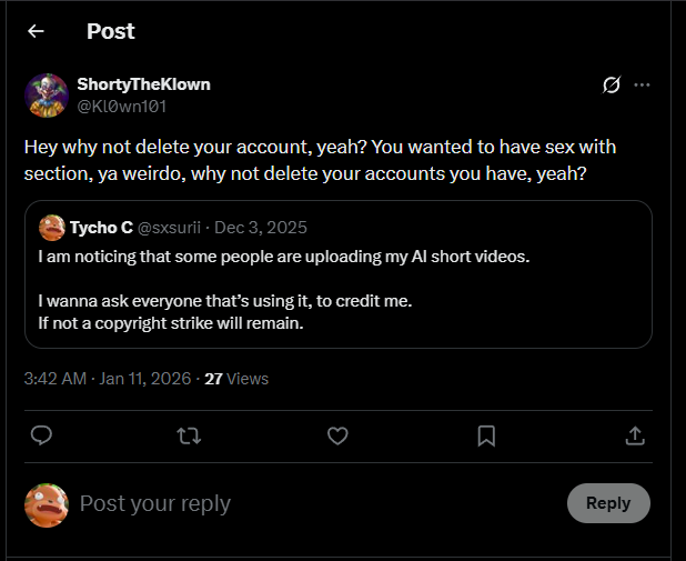 HBaranTheCat's tweet photo. Harassed by Sect1on? This nigger furry slut accuses whites of grooming kids, deletes posts like a coward, and obsesses over exes. "I deleted my post ya pedophile lol" – typical subhuman behavior. Block the nigger-loving trash! #AryanPride #FurryDegens https://t.co/G6mqOWGzC8