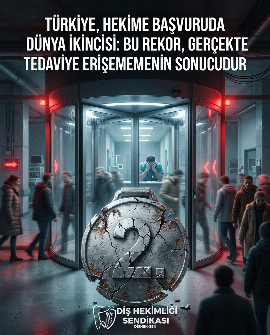 TÜRKİYE, HEKİME BAŞVURUDA DÜNYA İKİNCİSİ: BU REKOR, GERÇEKTE TEDAVİYE ERİŞEMEMENİN SONUCUDUR

👉25 Şubat 2026 tarihinde yayımlanan, 2024 Sağlık İstatistikleri Yıllığı Haber Bülteni’ne göre, Türkiye’de kişi başı hekime müracaat sayısı 12,2’ye yükseldi. Sağlık Bakanlığı tarafından