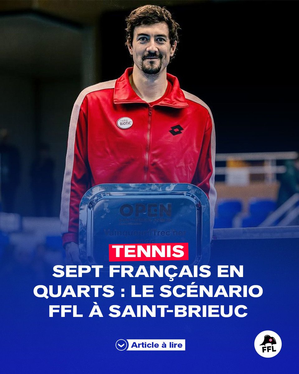 Tournoi de Saint-Brieuc 🎾 

8 quarts de finalistes :
7 🇫🇷
1 🇦🇹 

Devinez qui a gagné ? 

👉 fflose.com/tennis-sept-fr… 🗞️