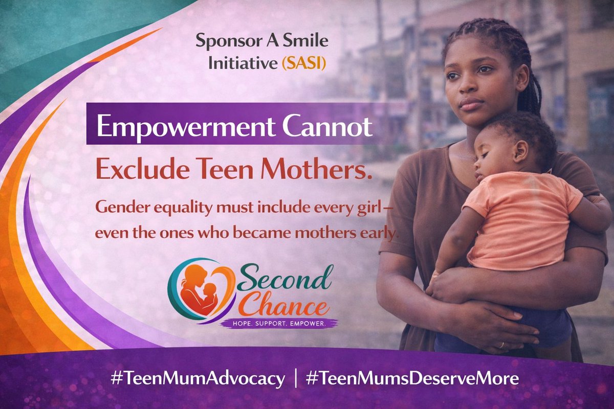 kingeve_o's tweet photo. Equality means access.
Opportunity.
Protection.
Dignity.

This March, let’s make empowerment inclusive.

#TeenMumAdvocacy #TeenMumsDeserveMore
Sponsor A Smile Initiative (SASI) #kingeve #sasi https://t.co/PntkTfto32