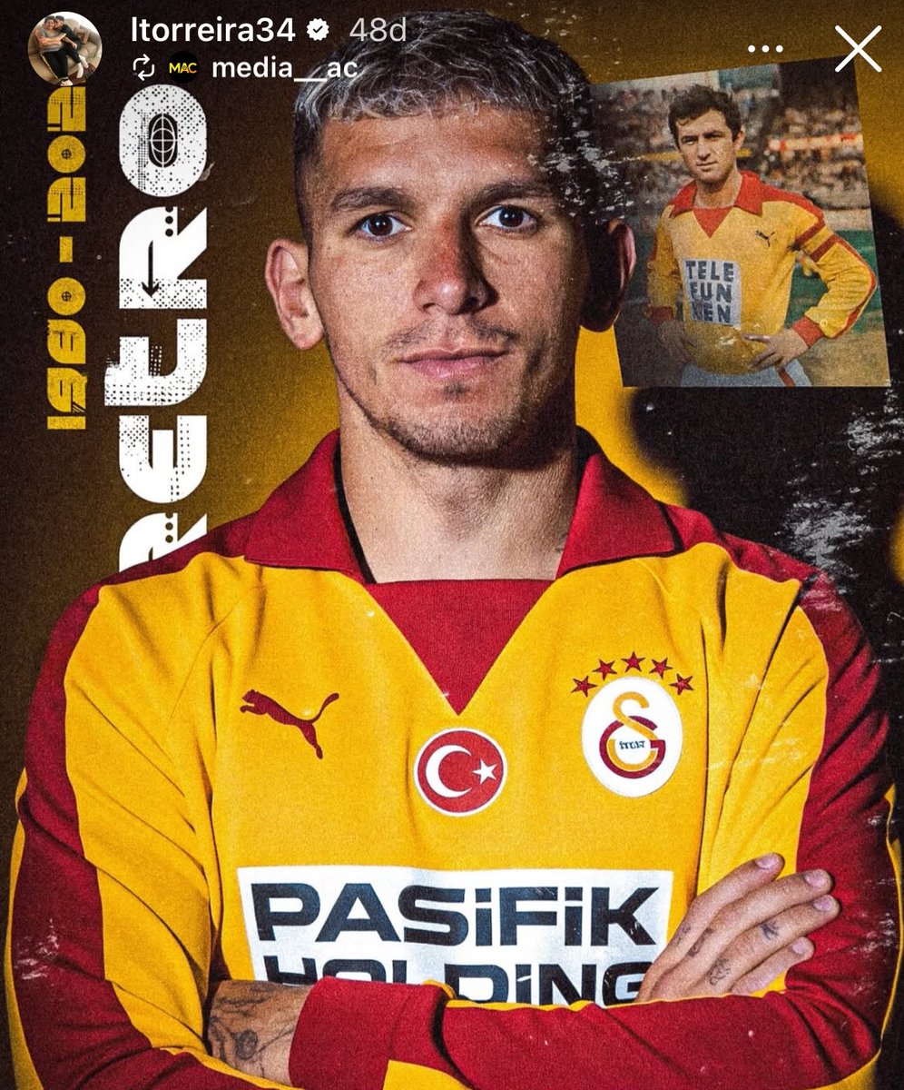 PesindeyizApp's tweet photo. Lucas Torreira'nın Fatih Terim'li paylaşımı. https://t.co/V80VKWCXgH