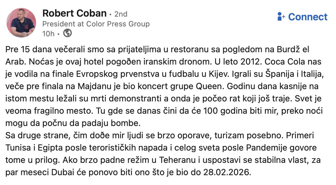 Upozorenje za sve putnike: ne putujte nigde gde je skoro bio Robert Čoban.