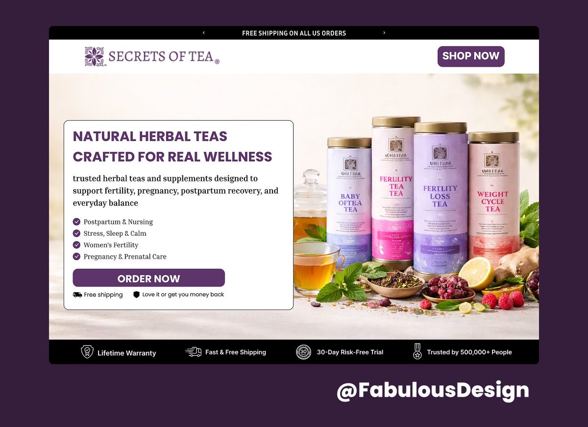 FabuloussDesign's tweet image. calm hero section that sells without shouting.
Wellness. Trust. Clarity.
This is how you design for conversion 
What do you think
#WebDesign #EcommerceDesign #LandingPage