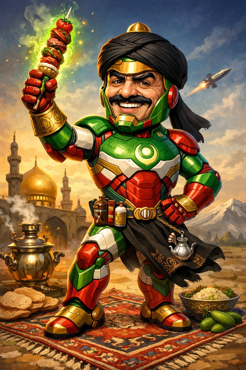 komarovs's tweet photo. Hey, #Marvel - How about Iran Man?

#dubaiattack #Iran #IranWar #Israel https://t.co/1gzSfrNJzt