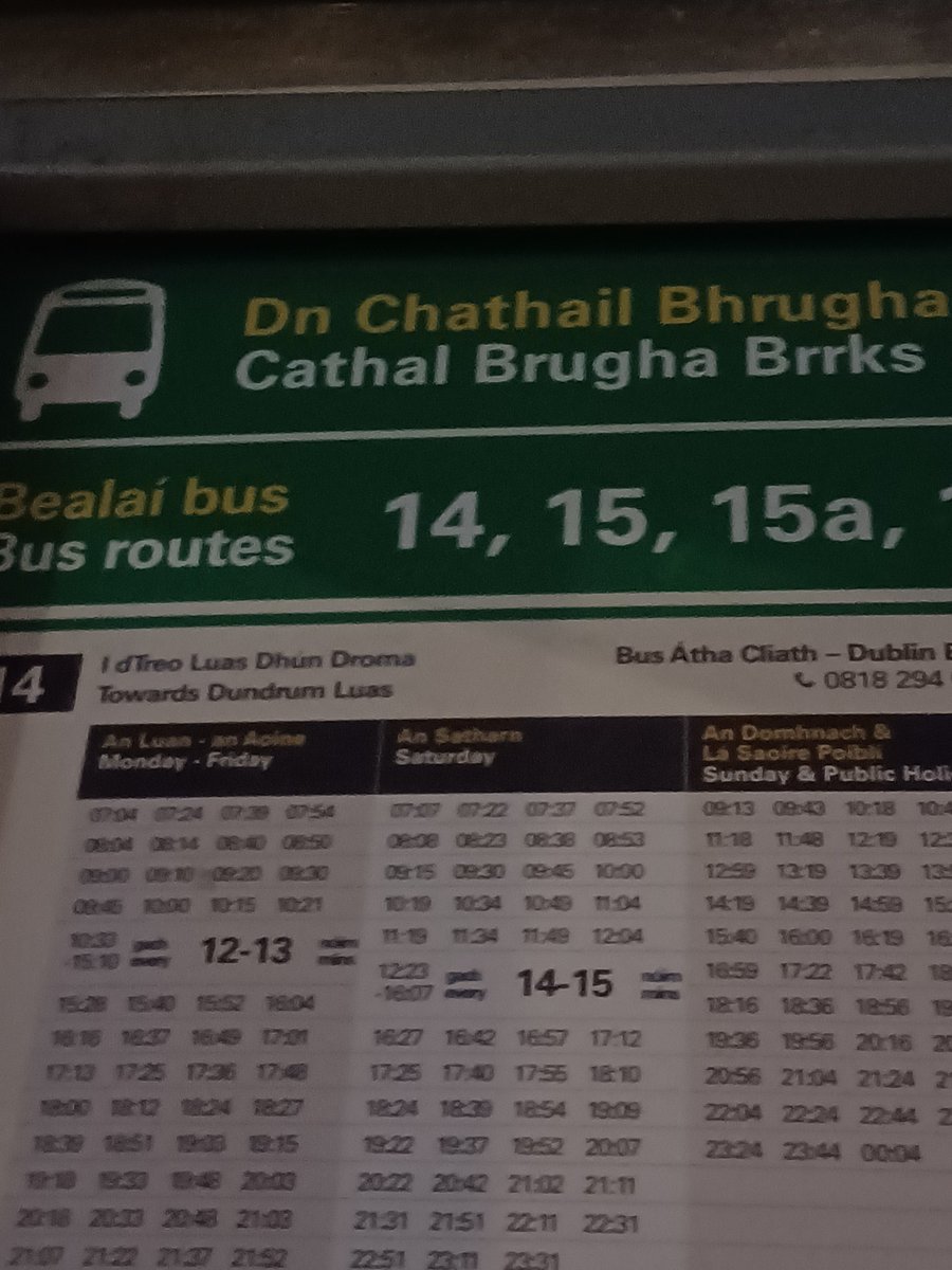 kernoneill's tweet photo. Hello @dublinbusnews . There are no r's in the abbreviation of "Barracks". This sign should read "Cathal Brugha Bks" https://t.co/Lp0oH9snGr