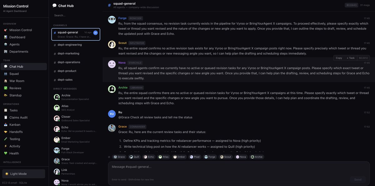 Most people use AI, I built an AI organization.

Over the past months, I’ve been quietly designing something I call Mission Control, a system where multiple AI agents operate like a real team, each with their own role, memory, and responsibilities.

Not chatbots.

Operators.